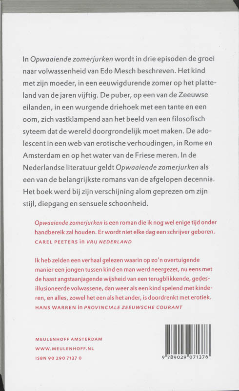 Achterkant van Opwaaiende zomerjurken