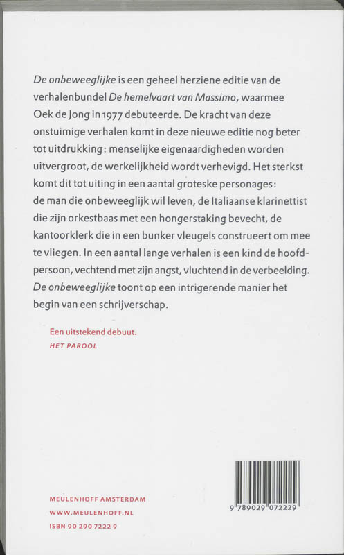 Achterkant van De onbeweeglijke