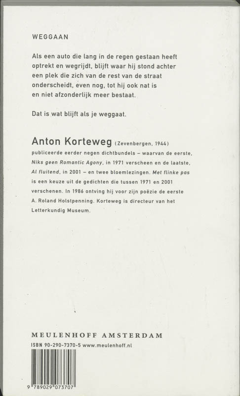 Achterkant van Met flinke pas