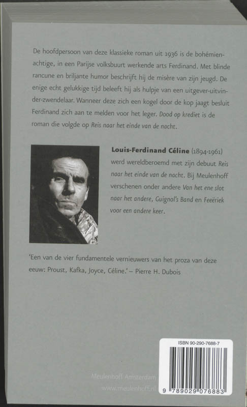 Achterkant van Dood op krediet