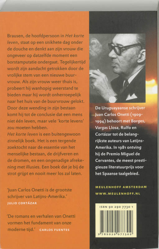 Achterkant van Het korte leven