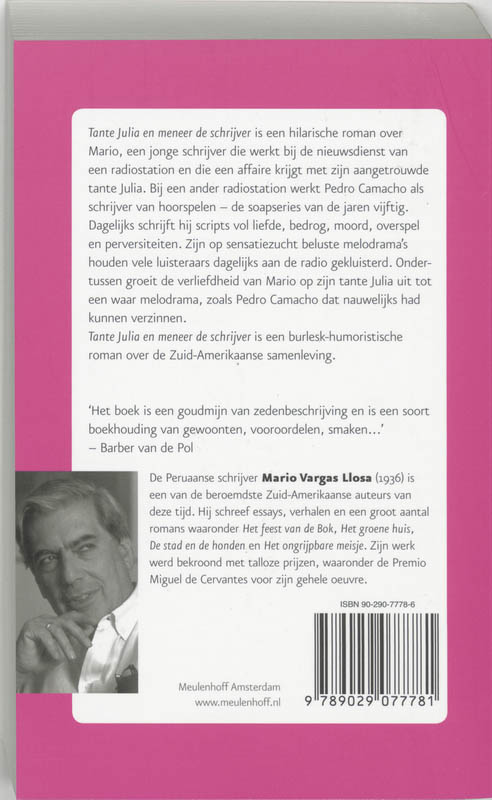 Achterkant van Tante Julia en meneer de schrijver