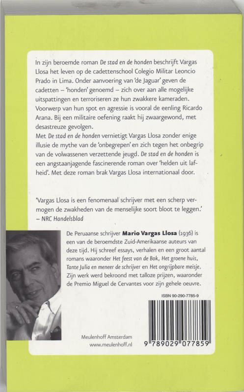 Achterkant van De stad en de honden