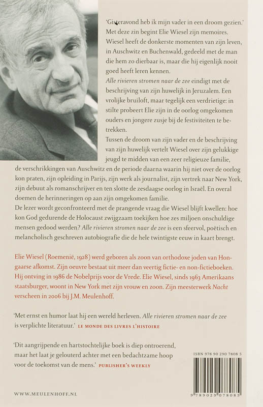Achterkant van Alle rivieren stromen naar de zee