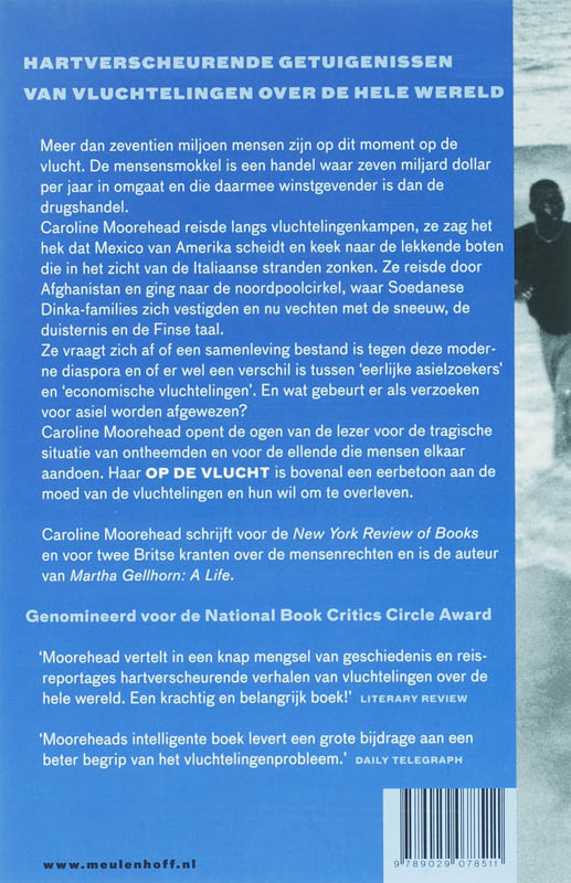 Achterkant van Op de vlucht