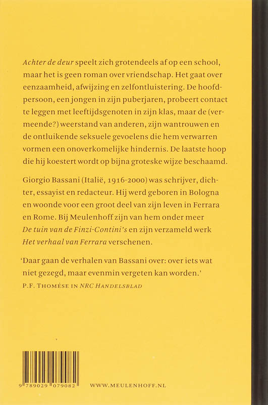 Achterkant van Achter de deur