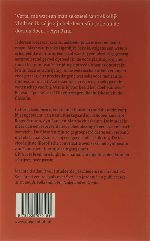 Achterkant van Hoe te beminnen