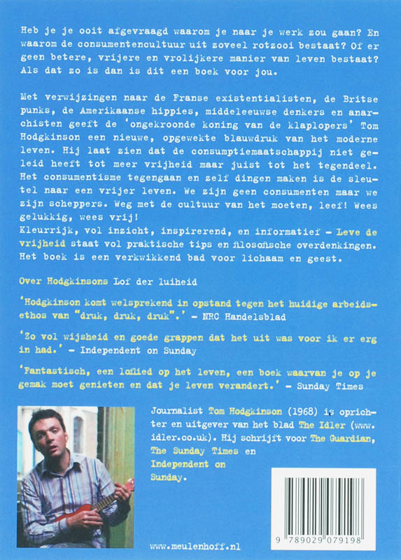 Achterkant van Leve de vrijheid