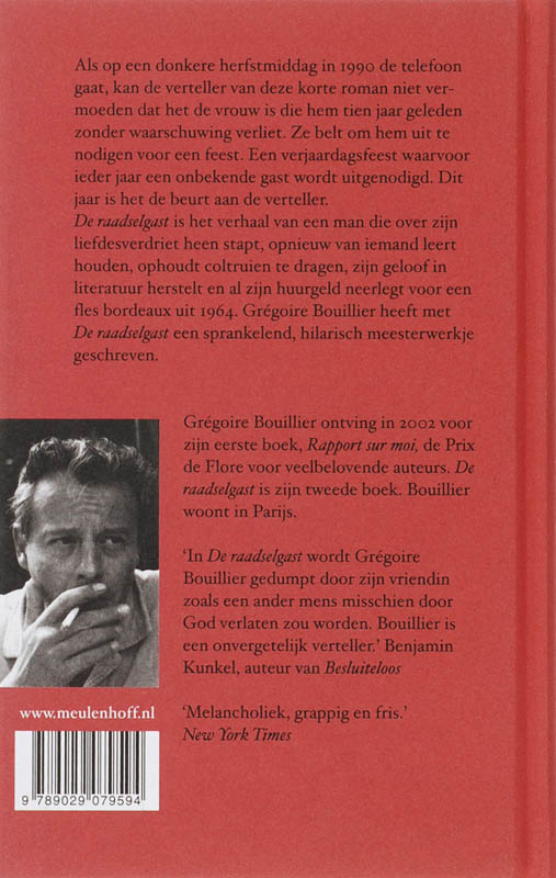 Achterkant van De raadselgast