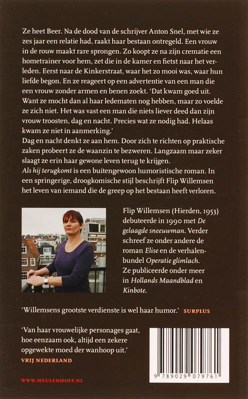 Achterkant van Als hij terugkomt