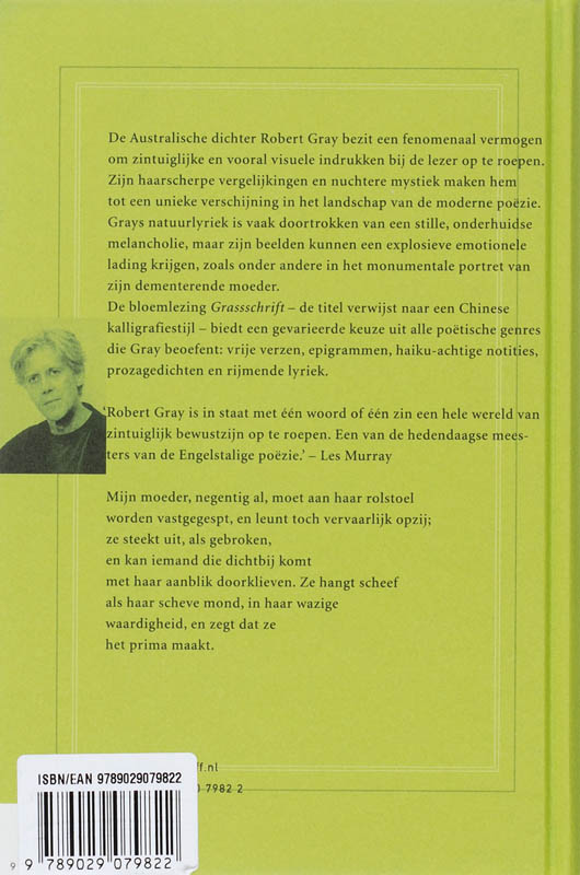 Achterkant van Grasschrift