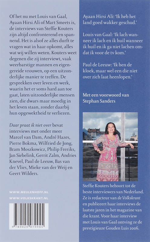 Achterkant van Daar praat ik niet over