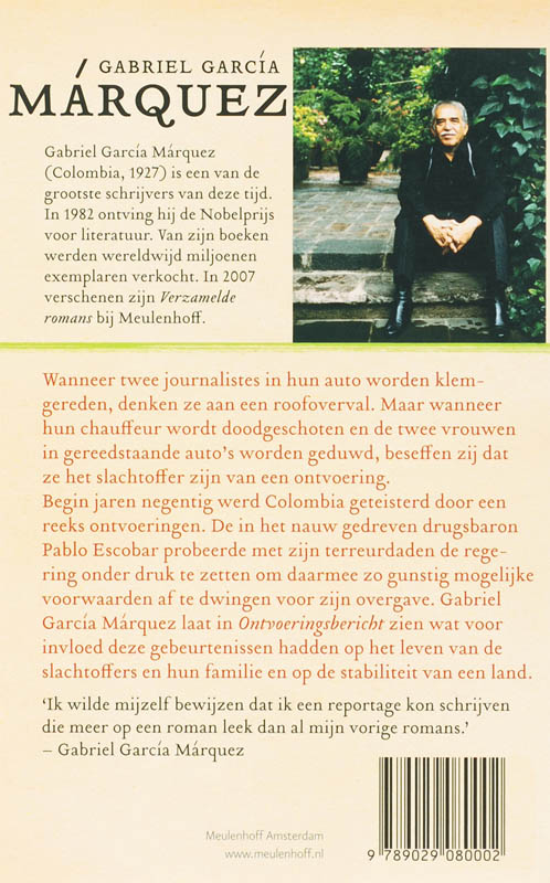 Achterkant van Ontvoeringsbericht