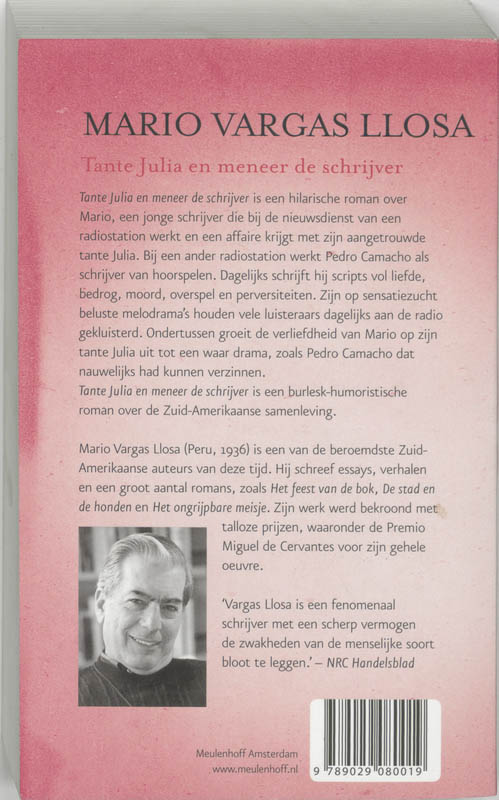 Achterkant van Tante Julia en meneer de schrijver