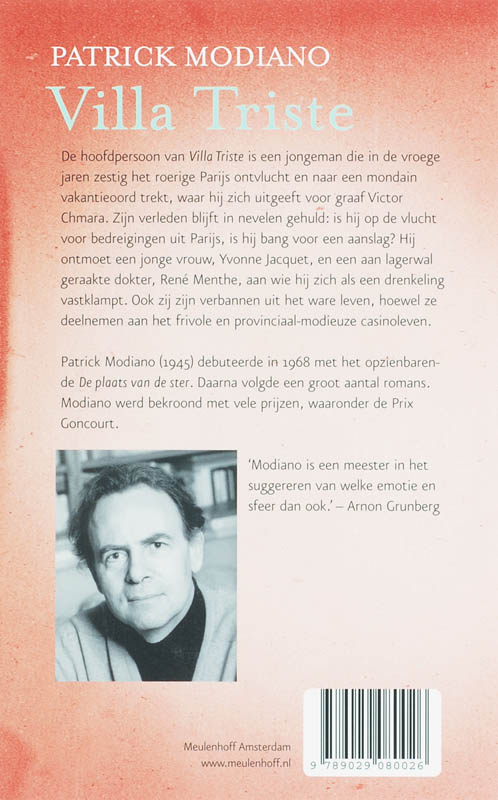 Achterkant van Villa Triste