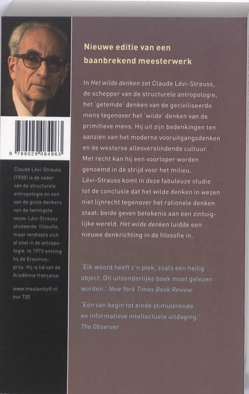 Achterkant van Het wilde denken