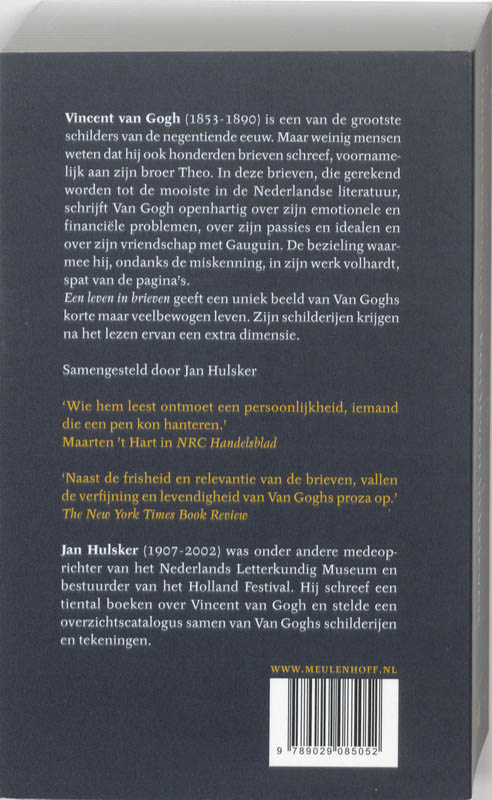 Achterkant van Vincent van Gogh