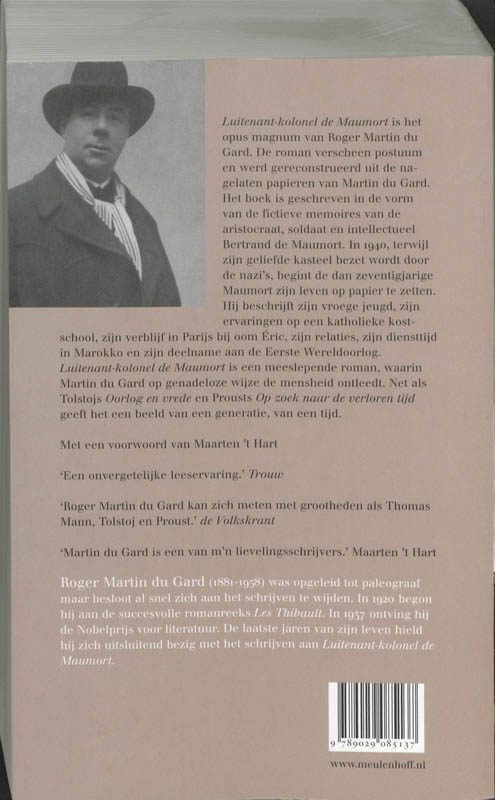 Achterkant van Luitenant-kolonel de Maumort