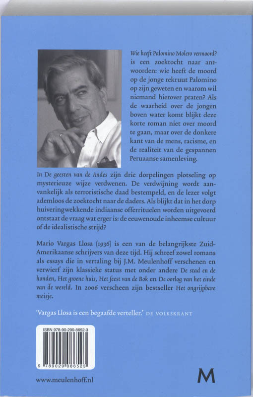 Achterkant van Wie heeft Palomino Molero vermoord & De geesten van de Andes