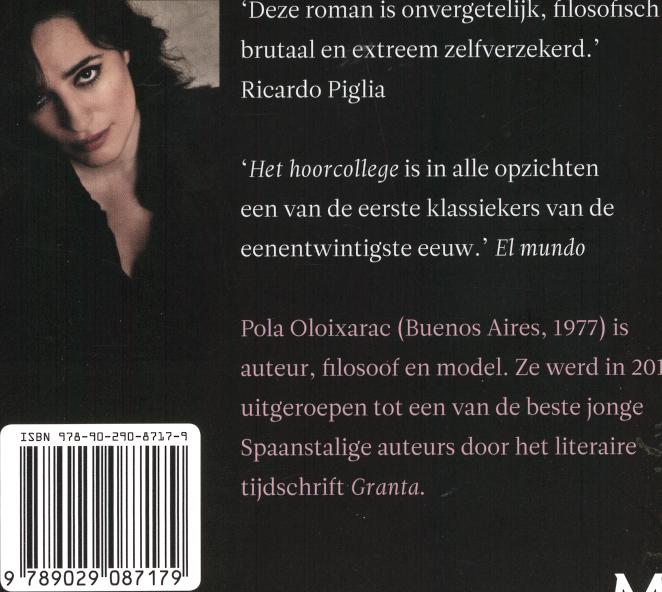 Achterkant van Het hoorcollege