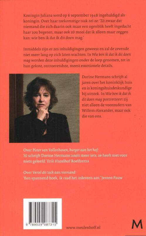 Achterkant van Wie ben ik dat ik dit doen mag?
