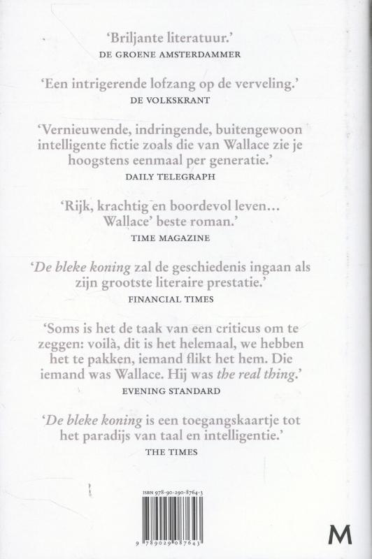 Achterkant van De bleke koning