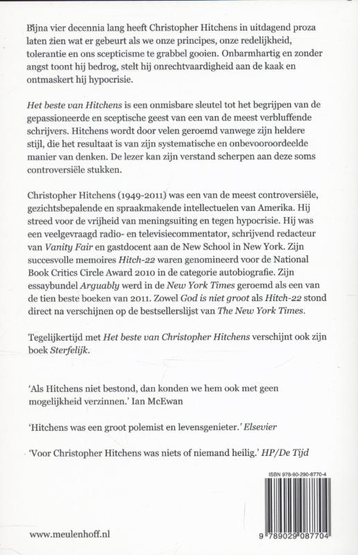 Achterkant van Het beste van Christopher Hitchens