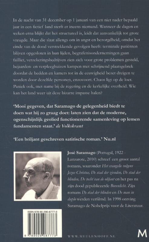 Achterkant van Het verzuim van de dood