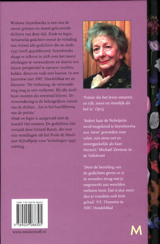 Achterkant van Einde en begin