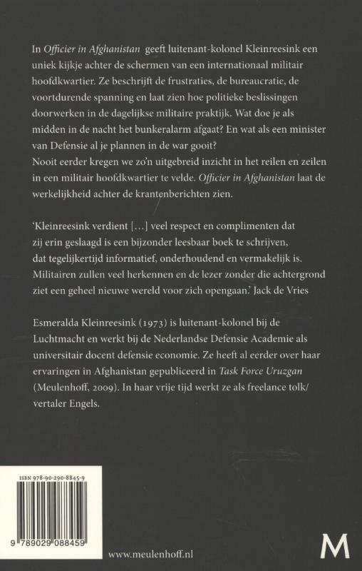 Achterkant van Officier in Afghanistan