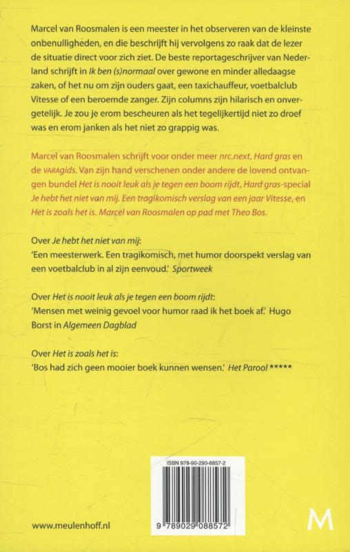 Achterkant van Ik ben (s)normaal