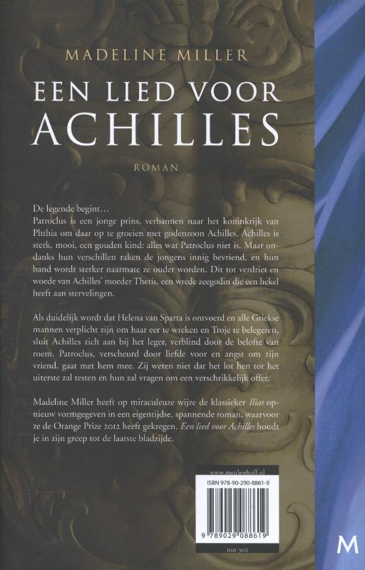 Achterkant van Een lied voor Achilles
