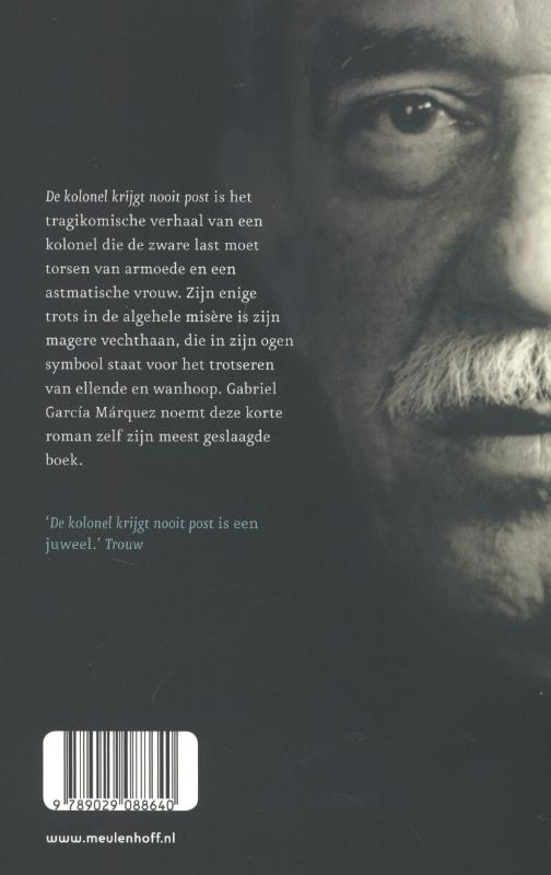 Achterkant van De kolonel krijgt nooit post