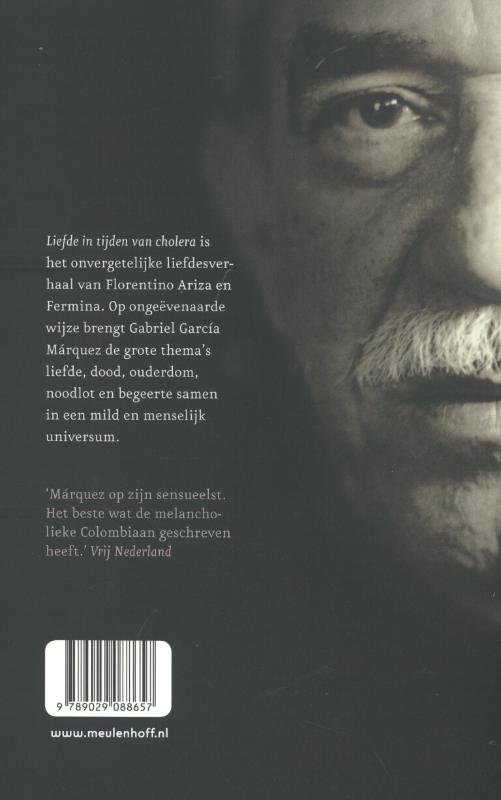 Achterkant van Liefde in tijden van cholera