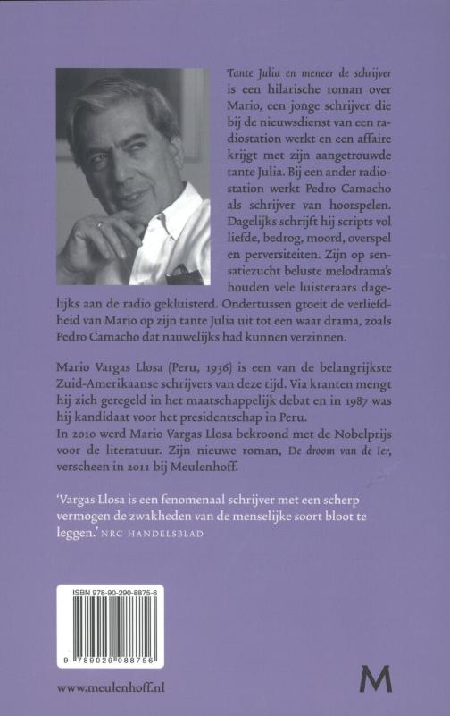 Achterkant van Tante Julia en meneer de schrijver