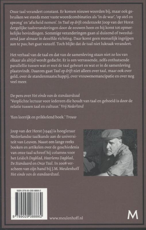 Achterkant van Taal op drift