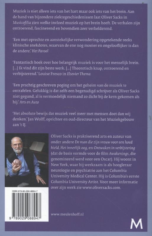 Achterkant van Musicofilia