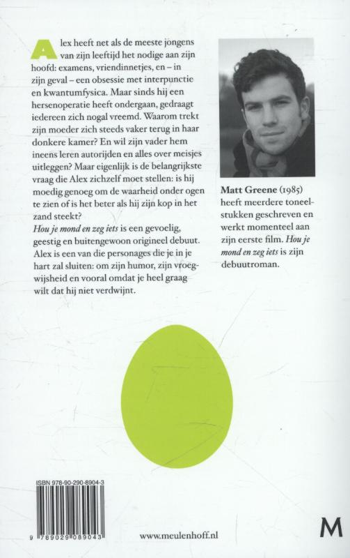 Achterkant van Hou je mond en zeg iets