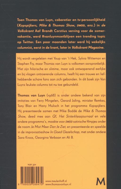 Achterkant van Het echte cadeau krijg je nog