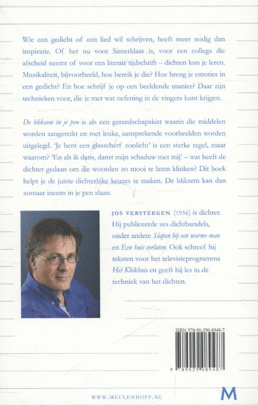 Achterkant van Bliksem in je pen