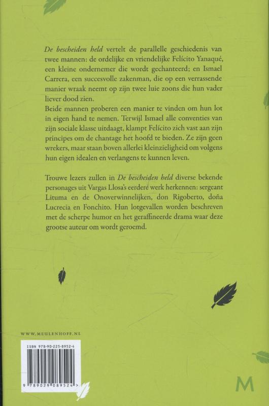 Achterkant van De bescheiden held