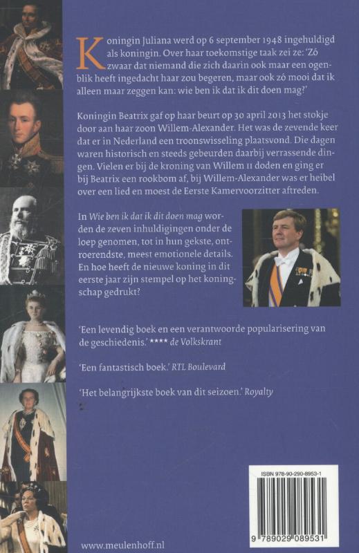 Achterkant van Wie ben ik dat ik dit doen mag