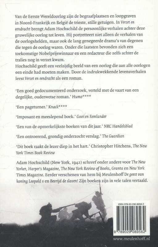 Achterkant van Verzet en eendracht