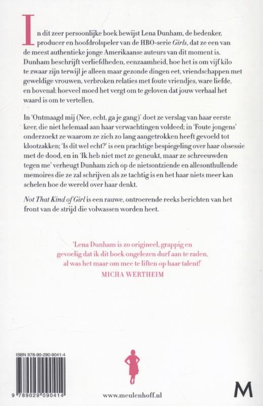 Achterkant van Not That Kind of Girl