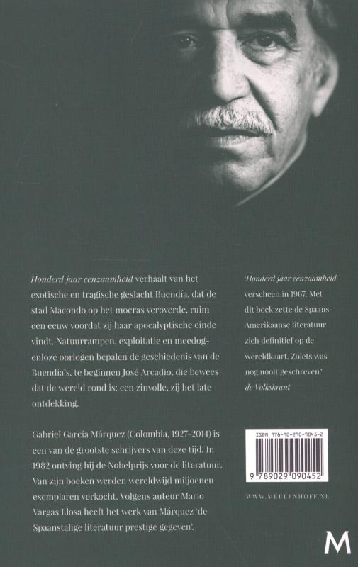 Achterkant van Honderd jaar eenzaamheid