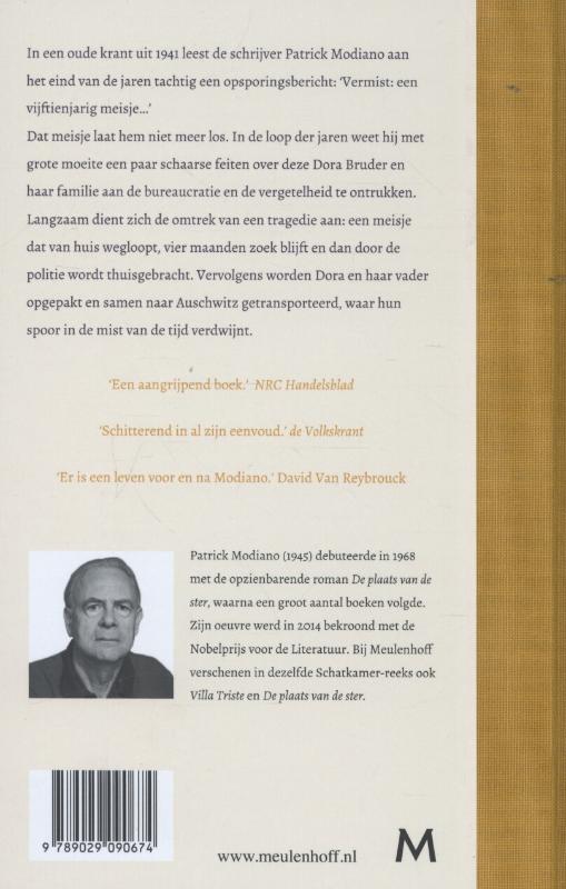 Achterkant van Dora Bruder