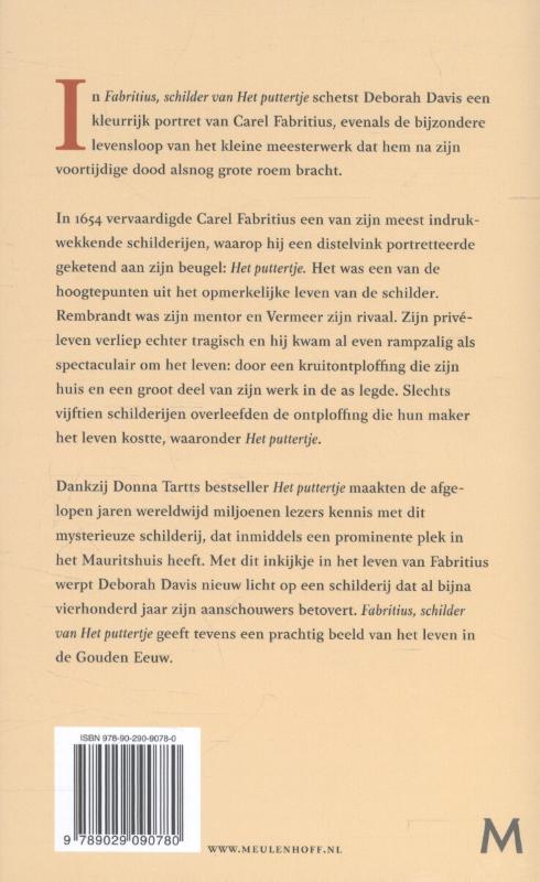Achterkant van Fabritius, schilder van Het puttertje