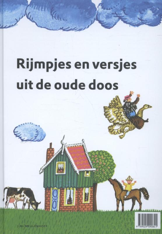 Achterkant van Rijmpjes en versjes uit de nieuwe doos / rijmpjes en versjes uit de oude doos