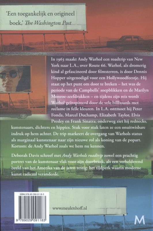Achterkant van Andy Warhols roadtrip