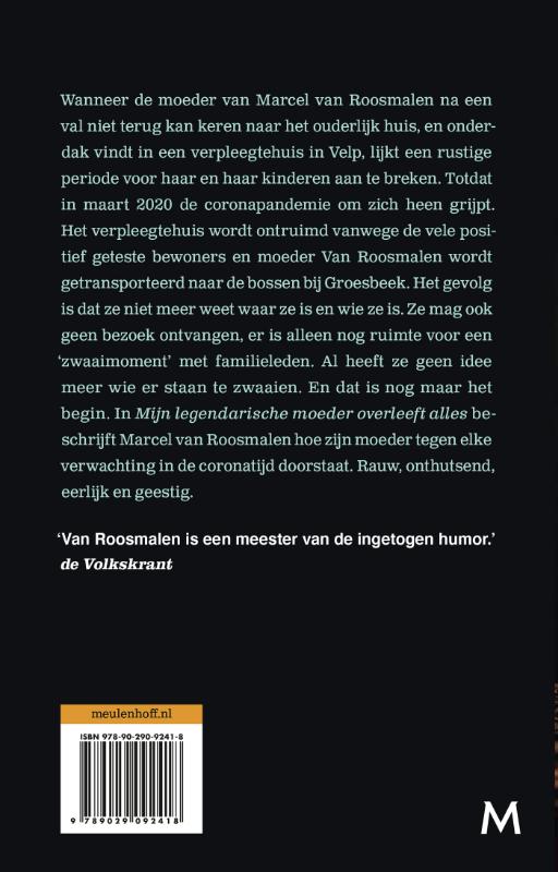 Achterkant van Mijn legendarische moeder overleeft alles